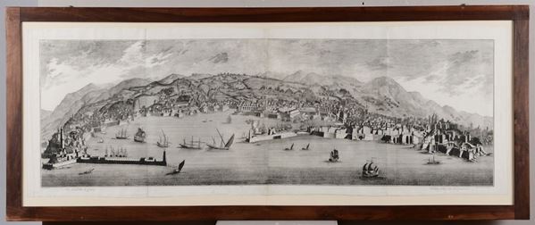 Antonio Giolfi/Torricelli/ G.L.Guidotti Veduta prospettica di Genova dal mare, Genova 1769 circa