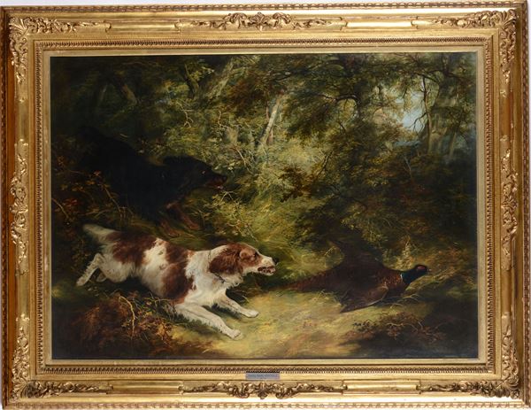 George Smith Armfield - George Smith Armfield (1808 - 1893) Caccia con cani, 1869