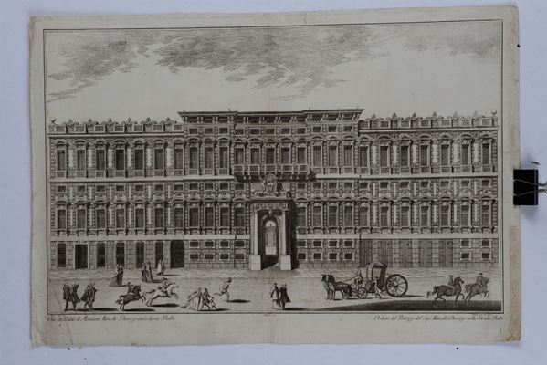 Torricelli/Guidotti/Giolfi Veduta del palazzo di Marcello Durazzo in strada  Balbi. Genova seconda metà XVIII