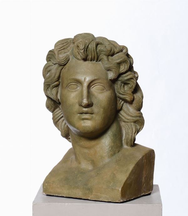 Testa in cera raffigurante Alessandro Magno, ceroplasta oerante tra XIX e XX secolo