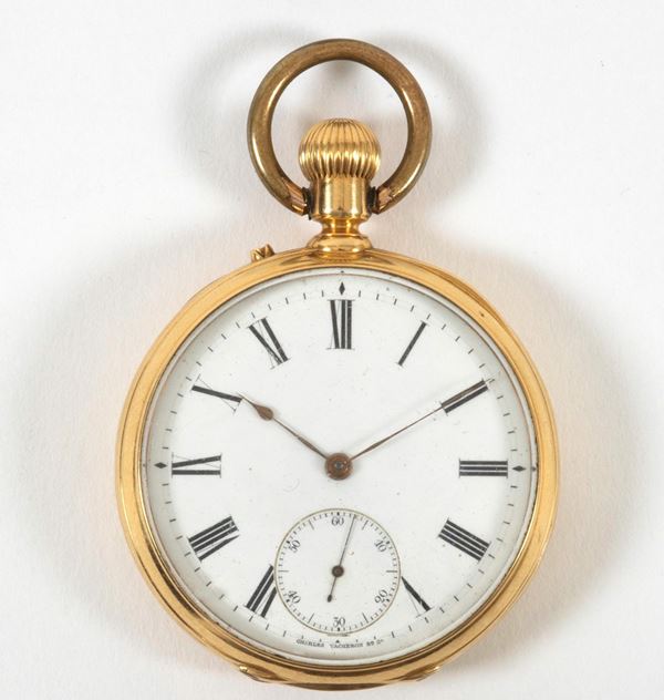 VACHERON CONSTANTIN. Orologio da tasca, in oro gillo 18K. Realizzato nel 1900 circa