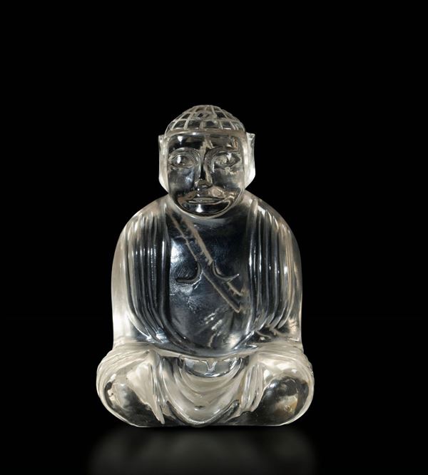 A rock crystal Buddha, China, 1900s