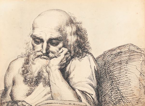Luigi Sabatelli (Firenze 1772 - Milano 1850) Filosofo in lettura