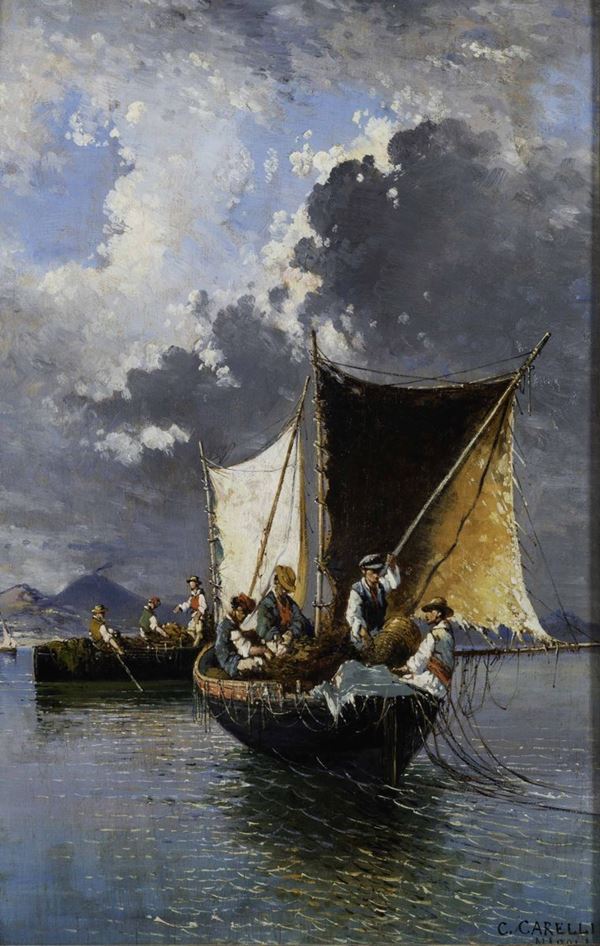 Consalvo Carelli (1818-1900) Pescatori