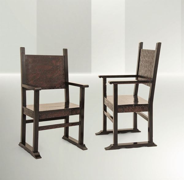 V. Zecchin, two armchairs, Italy, 1923