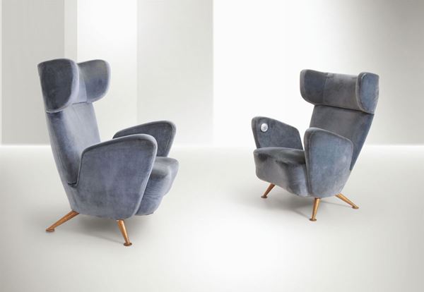 Gio Ponti/G. Minoletti, armchairs, Breda, 1950s