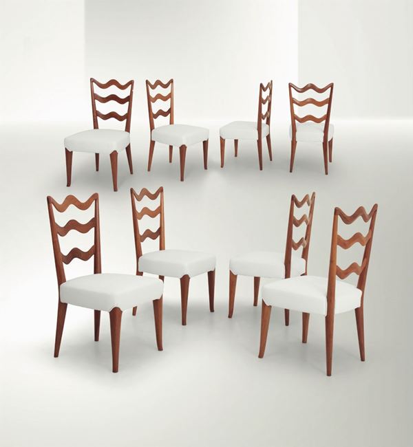 O. Borsani, eight 5417 chairs, Italy, 1941