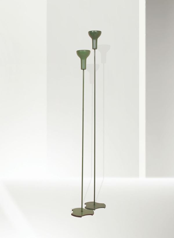 G. Sarfatti, two 1073 lamps, Arteluce, 1956