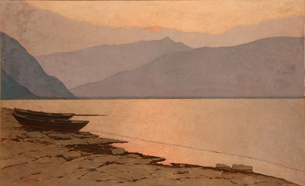 Giovanni Lomi (1889-1969) Verso il tramonto (Lago Maggiore), 1958