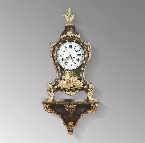Orologio Cartel con mensola, Svizzera XVIII secolo