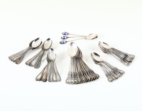 insieme di cucchiaini in argento, XX secolo