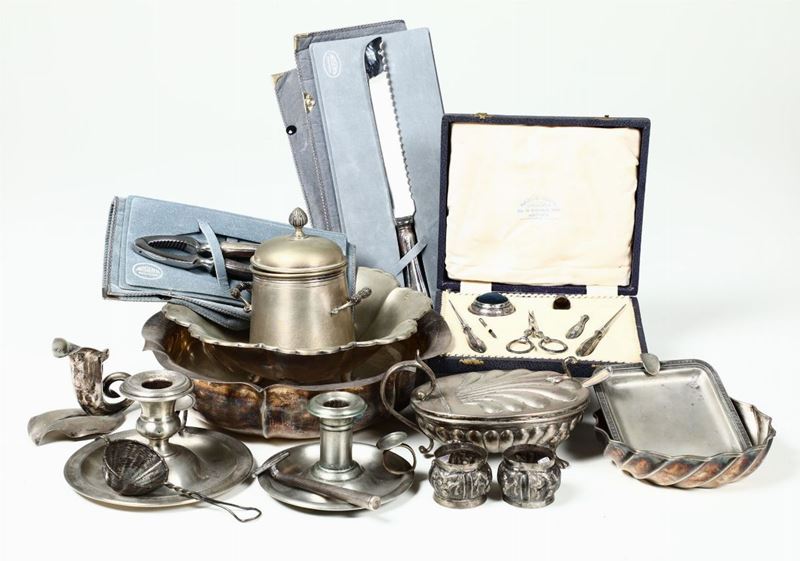 Lotto di oggetti in argento  - Asta Argenti - Cambi Casa d'Aste