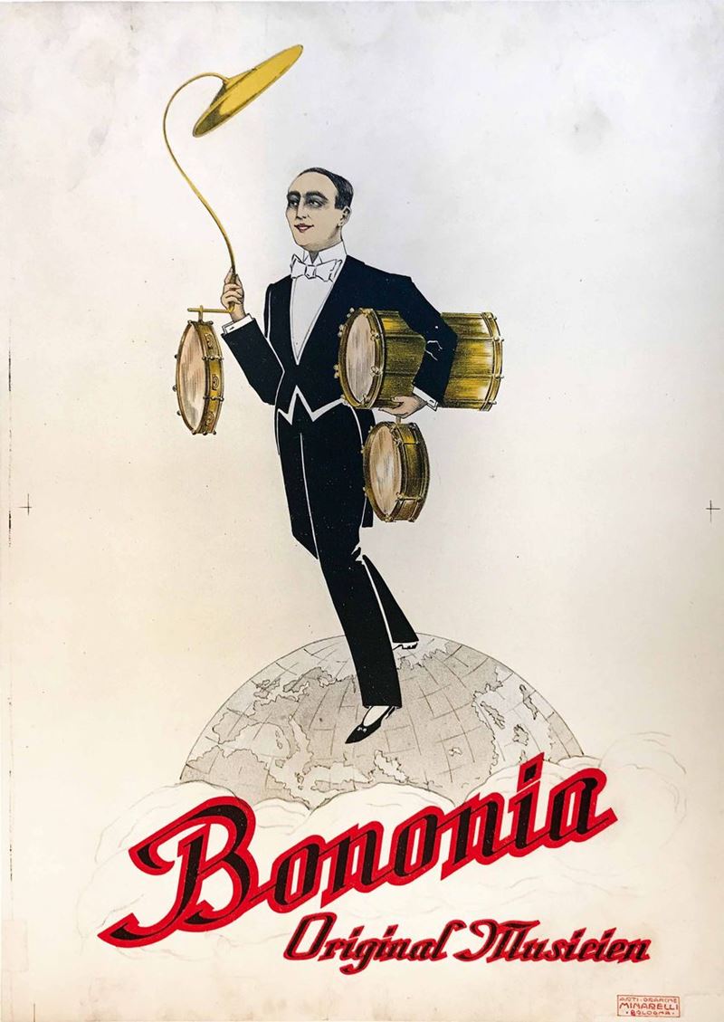Unknown artist<br>BONONIA, ORIGINAL MUSICIAN  - Auction Vintage Posters - Cambi Casa d'Aste