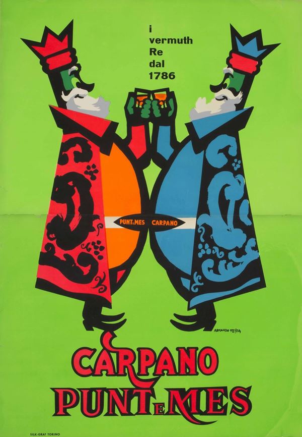 Armando Testa (1917-1992) CARPANO / I VERMUTH RE DAL 1786