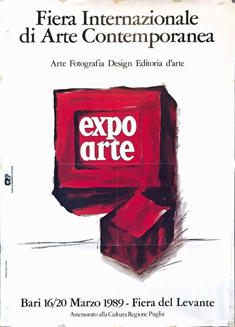 Armando Testa (1917-1992)<br>FIERA INTERNAZIONALE D’ARTE CONTEMPORANEA / BARI FIERA DEL LEVANTE  - Auction Vintage Posters - Cambi Casa d'Aste
