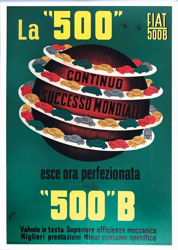 Mario Puppo (1905-1977) LA 500, CONTINUO SUCCESSO MONDIALE, ESCE ORA PERFEZIONATA “500B”