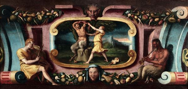 Andrea Meldolla Schiavone (1510-1563), attribuito a Apollo e Marsia