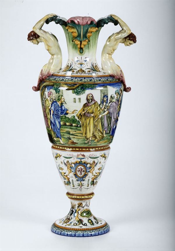 Grande vaso Sesto Fiorentino, Manifattura La Colonnata, verso il 1900