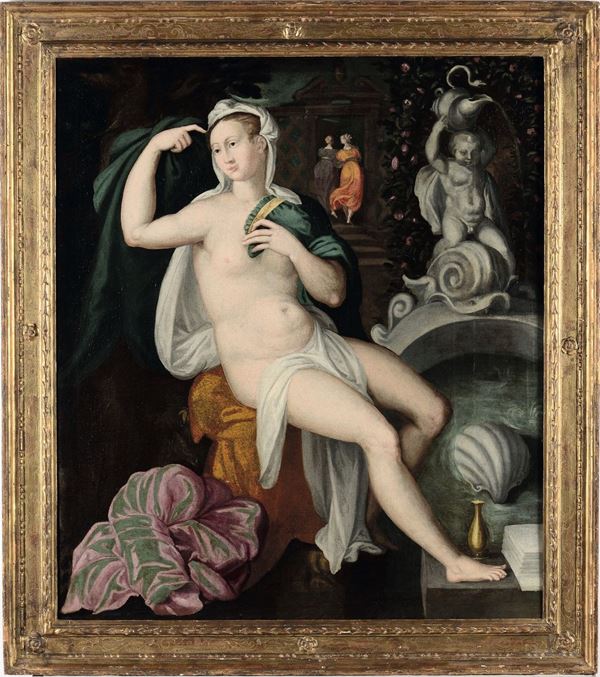 Pauwels Franck detto Paolo Fiammingo (Anversa 1540 - Venezia 1596), nei modi di Betsabea al bagno