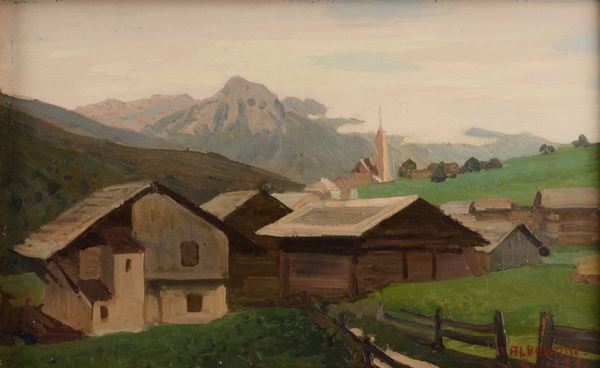 Oreste Albertini (1887 - 1953) Vigo di Fassa, 1929