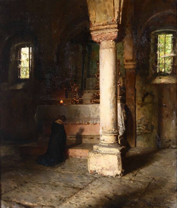 Rubens Santoro (1859-1942) Figura in preghiera, 1923
