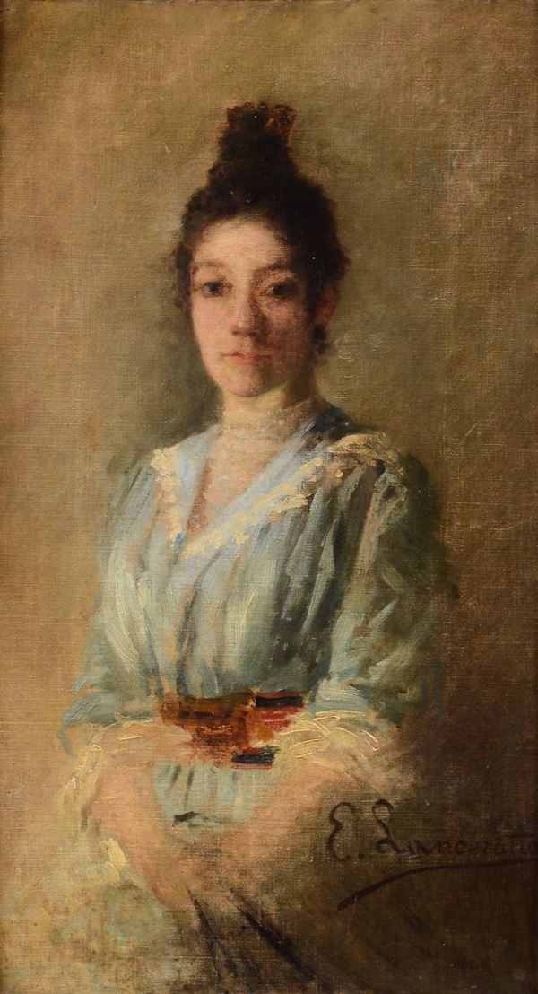 Egisto Lancerotto (1847- 1916), attr. Ritratto femminile