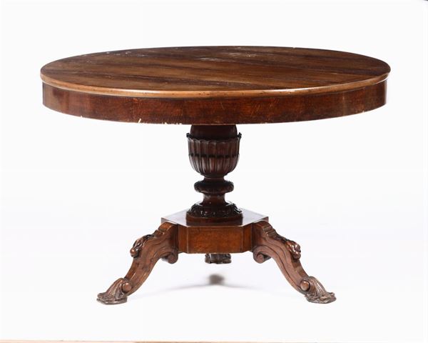 Tavolo con piano circolare, XIX secolo