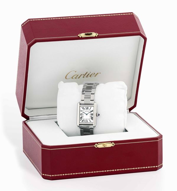 CARTIER - Thank Solo in acciaio con scatola originale e garanzia.