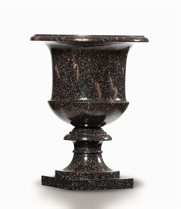 A porphyry vase, Italy, 18/1900s
