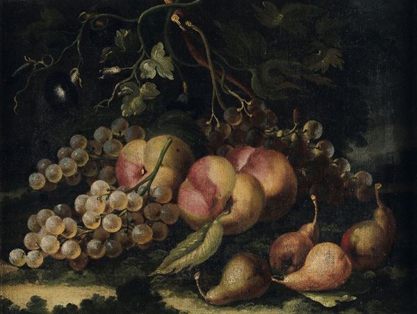 Francesco Malagoli (Modena? documentato nel 1777-79), attribuito a Natura morta con frutta