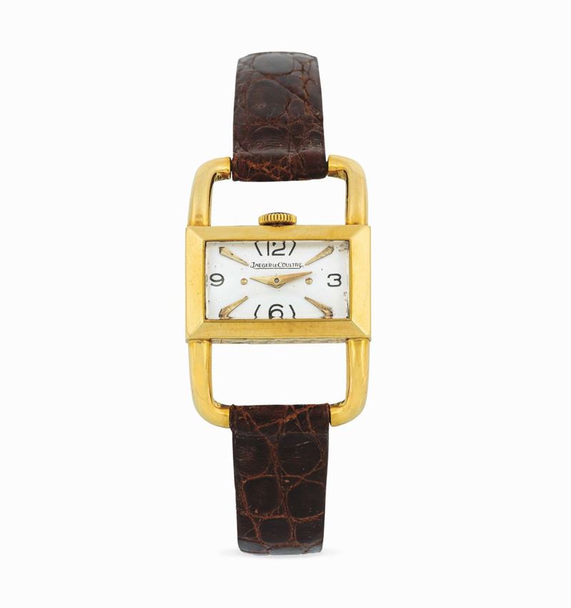 JAEGER LECOULTRE - Interessante orologio da polso in oro giallo a forma di lucchetto.  - Asta Orologi da Polso e da Tasca - Cambi Casa d'Aste