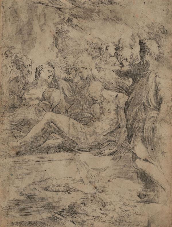 Girolamo Francesco Mazzola detto il Parmigianino (Parma 1503-1540) La deposizione di Cristo; 1524-1527 c., prima versione