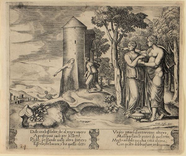 Bernardo Daddi, detto Maestro del Dado (Roma 1512-1570) La partenza di Psiche per gli inferi
