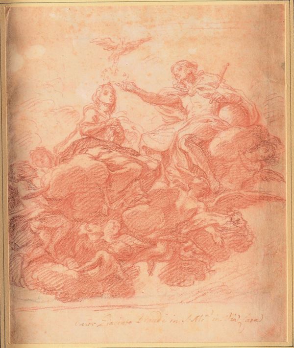 Giacinto Brandi (Poli 1621 - Roma 1691) Madonna in gloria
