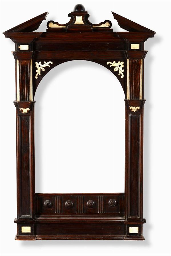 A wood and ivory frame, central Italy, 15/1600s
