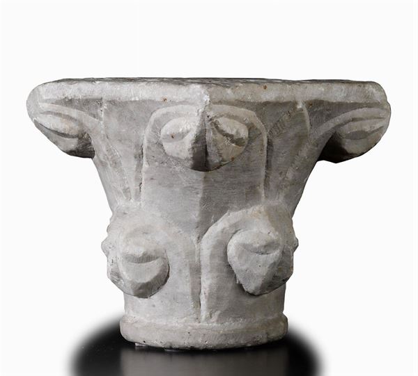 A marble capital, Gothic art, 13/1400s