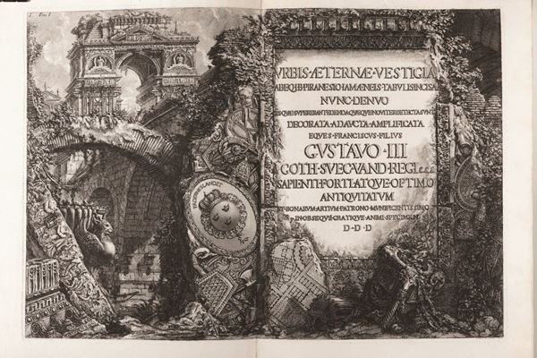Piranesi, Giovanni Battista ( Mogliano Veneto, 1720 - Venezia, 1778) Diciannove tomi dell'opera incisa,  [..]
