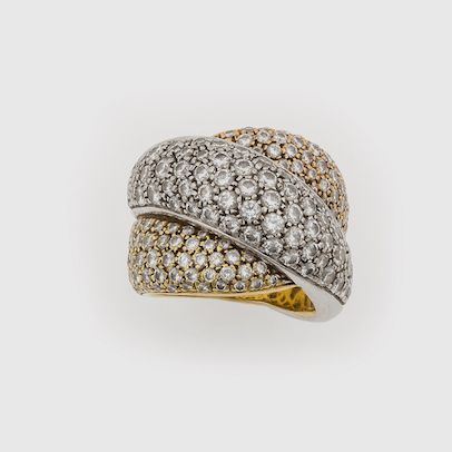 Damiani. Anello Gomitolo con pavÃ© di diamanti  - Auction Jewels - Time Auction - Cambi Casa d'Aste