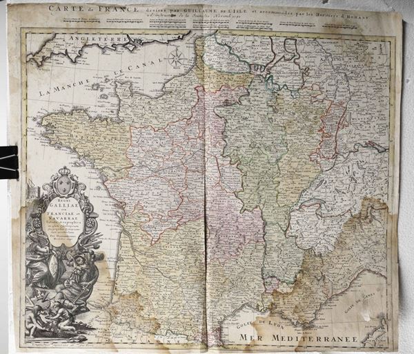 Homann,Santini,Remondini,Seutter Sei carte geografiche in coloritura