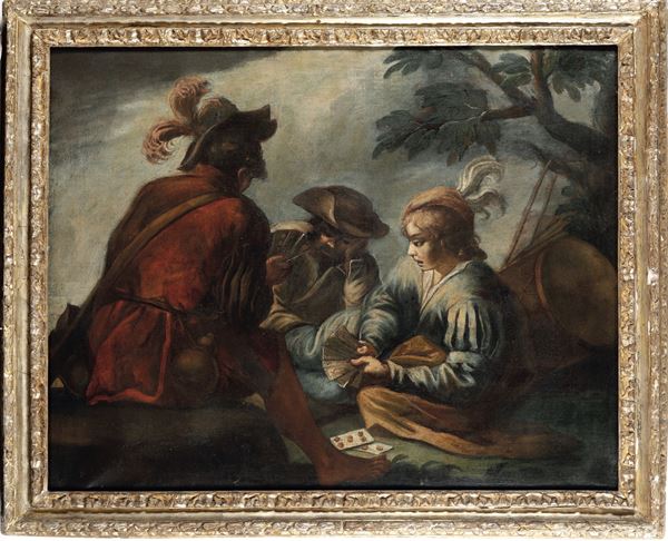 Scuola dell’Italia centrale del XVIII secolo Giocatori di carte