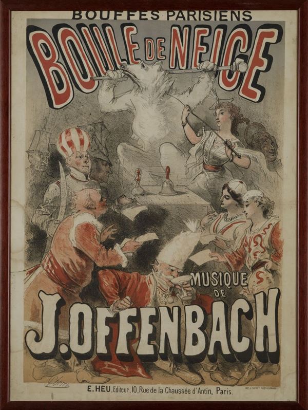Jules Chéret (1836-1932) BOULE DE NEIGE – MUSIQUE F.OFFENBACH