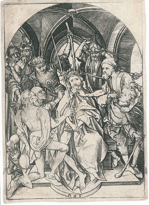 Martin Schongauer (Colmar, 1448 circa – Breisach am Rhein, 1491) Gesù coronato di spine
