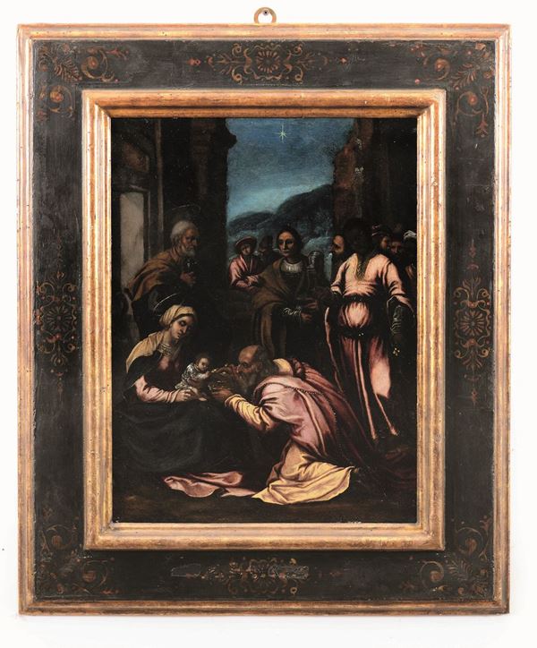 Denijs Calvaert (Anversa 1540 - Bologna 1619), attribuito a Adorazione dei Magi