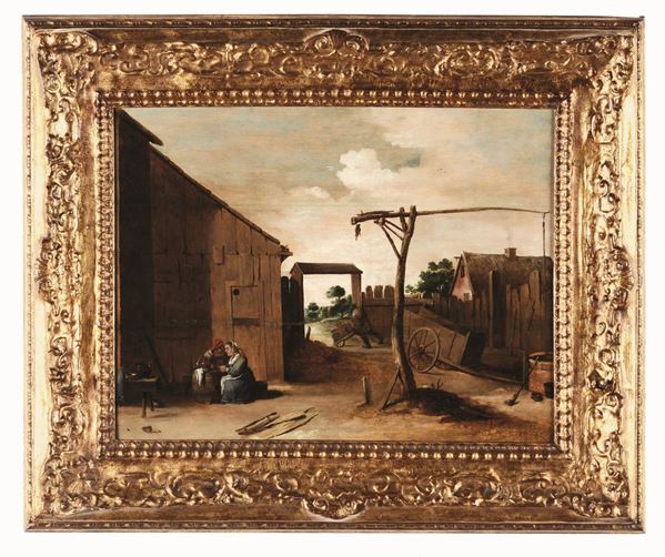 Thomas Van Apshoven (Anversa 1622-1664 ca.) Scena galante