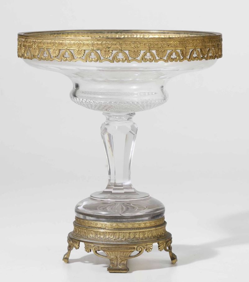 Centrotavola in vetro e bronzo dorato  - Auction Antiques | Timed Auction - Cambi Casa d'Aste