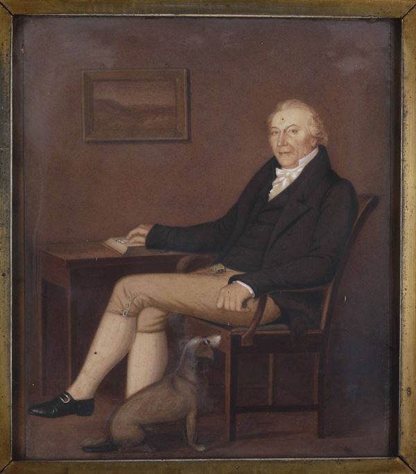 Artista degli inizi del XIX secolo Ritratto di gentiluomo seduto