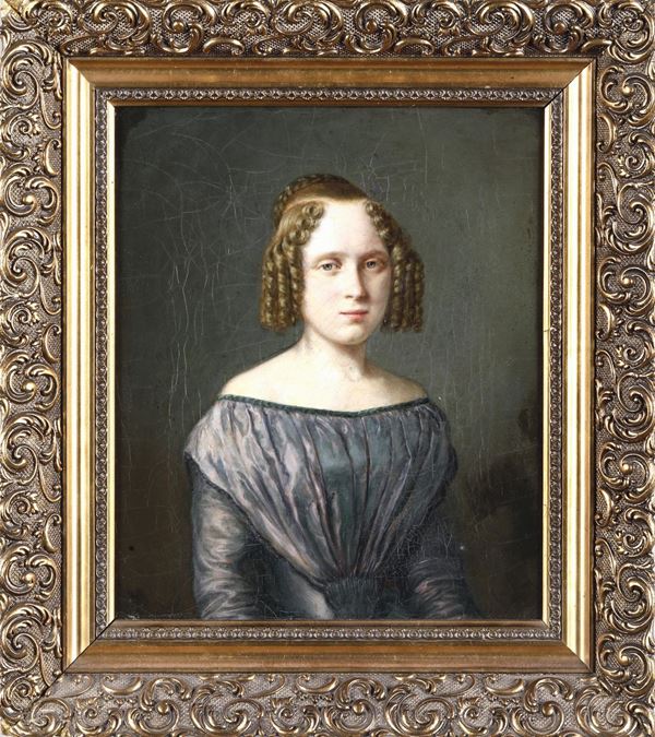 Artista del XIX secolo Giovanetta dai fitti boccoli