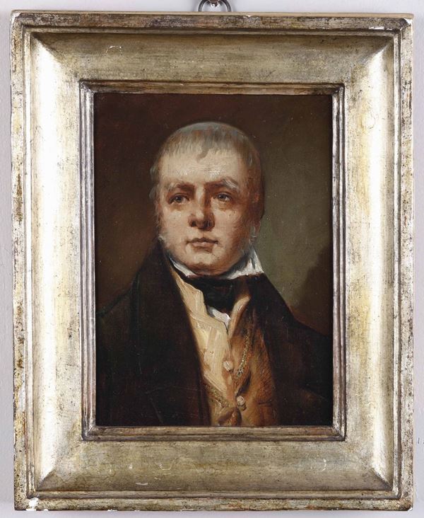 Artista inglese del XIX secolo Ritratto di gentiluomo