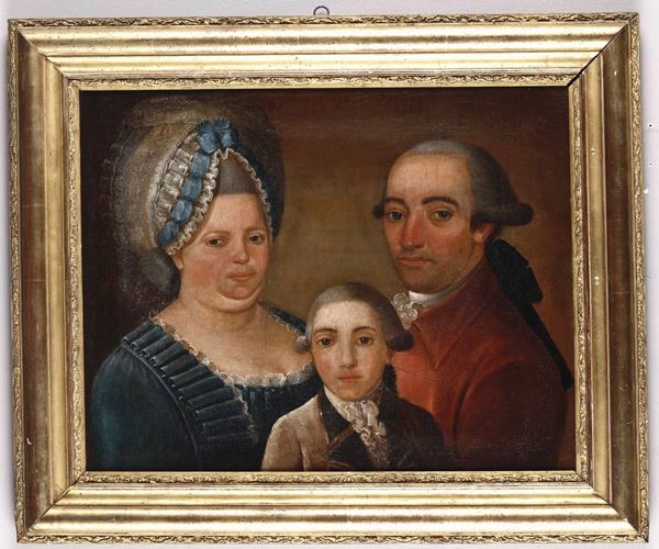 Artista della fine del XVIII secolo Ritratto di famiglia