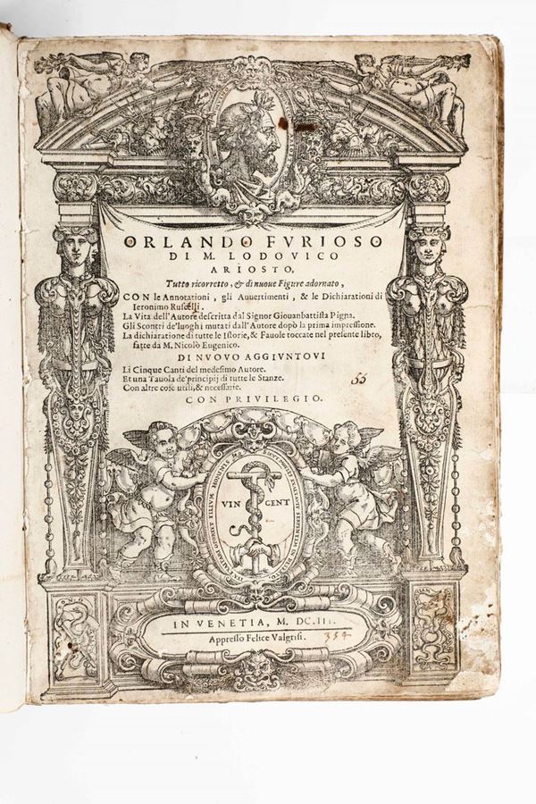 Ariosto Lodovico Orlando Furioso... Venezia, Valgrisi, 1603.